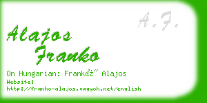 alajos franko business card